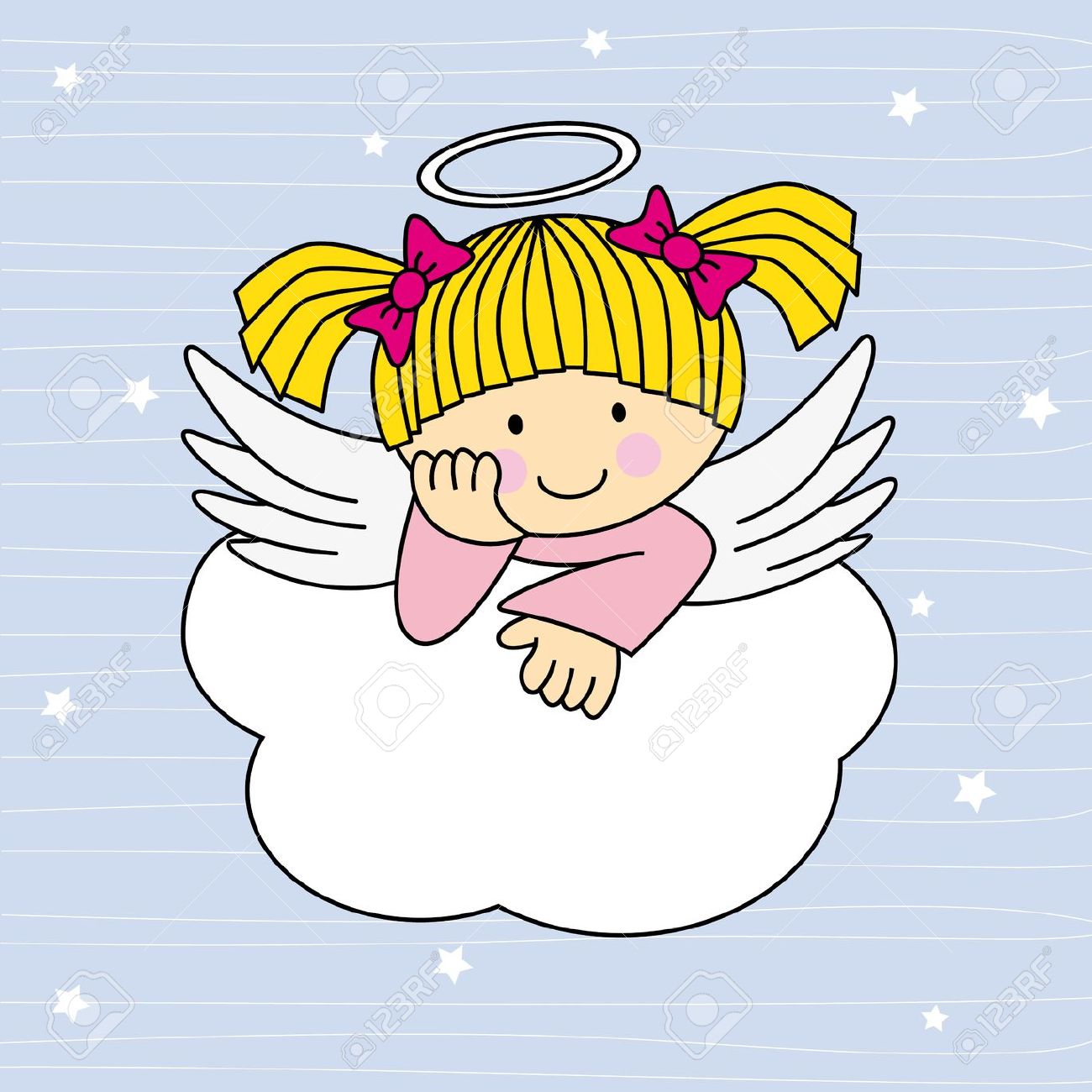 Baby boy angel wing clipart
