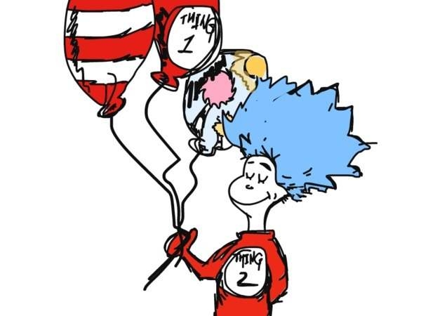 Images for cat in the hat thing 1 and 2 clip art clipart - Clipartix