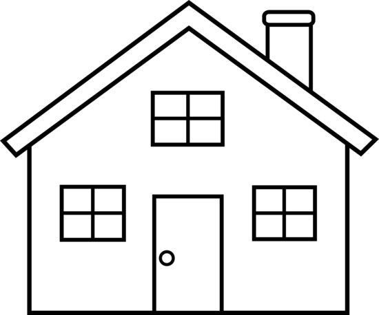 Line drawing house clipart