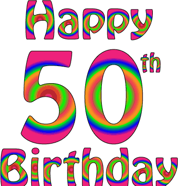 Happy 50th Birthday Clipart