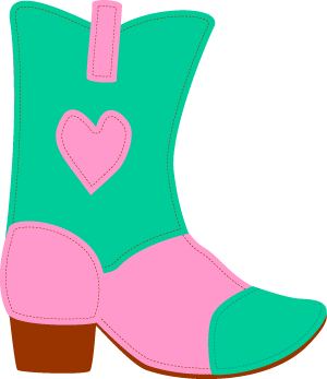 Cowgirl boots clipart