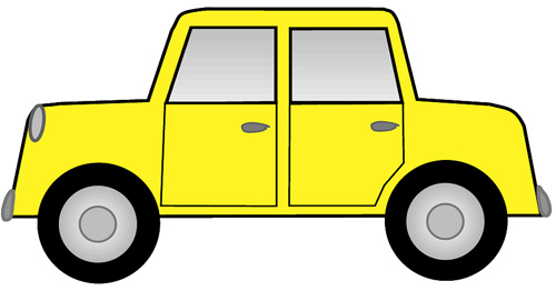 Yellow car clipart free