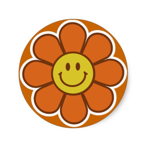 Happy Orange with Smiley Face Round Sticker from Zazzle.