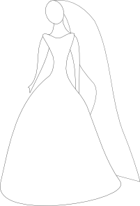 Bride In Wedding Dress Clip Art - vector clip art ...