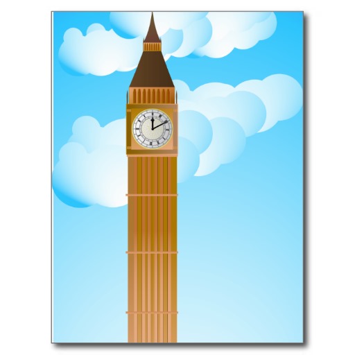 The Clock tower & Big Ben Post Card from Zazzle.