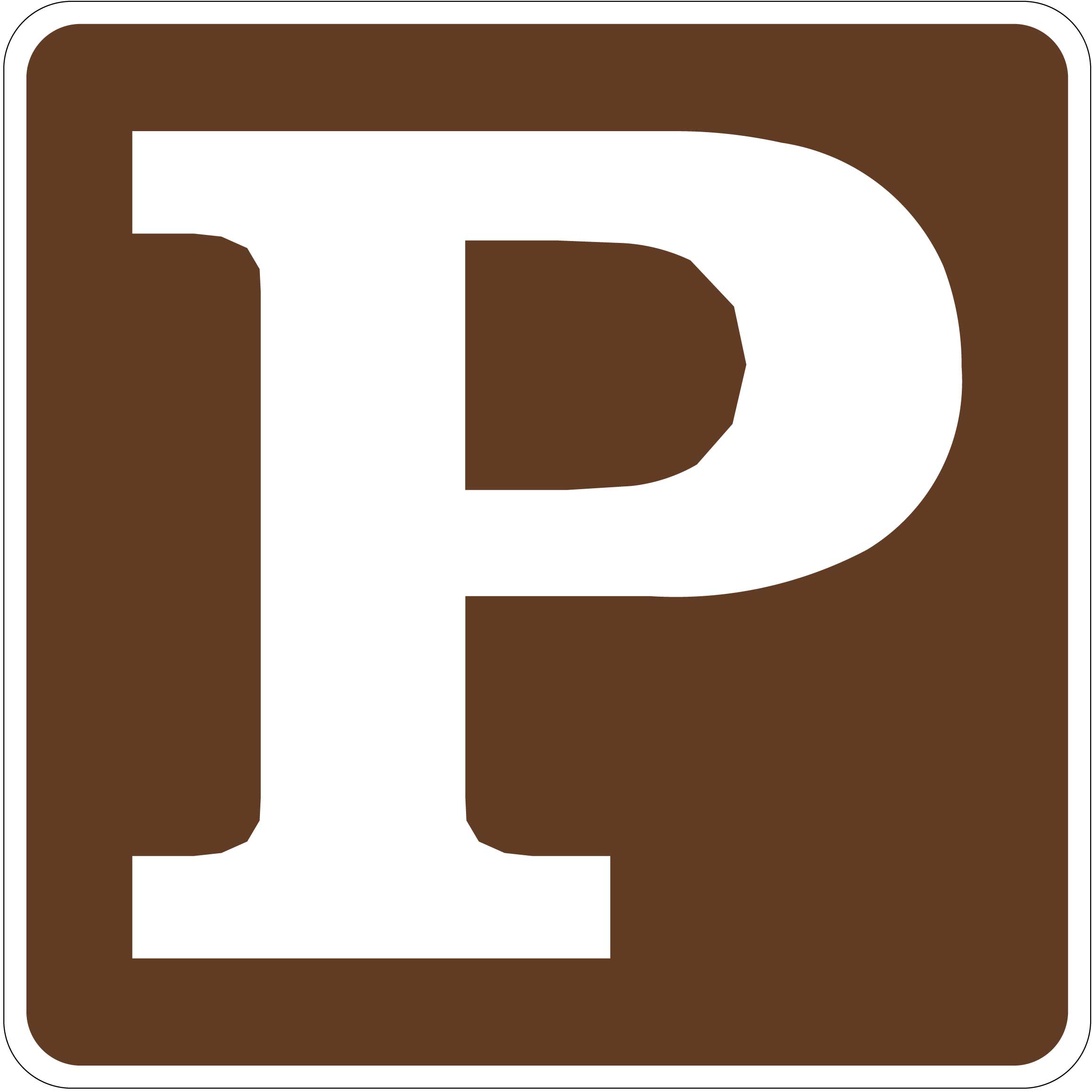 Larger Photo - Outdoor Recreation Signs - Parking Symbol - WEB172507