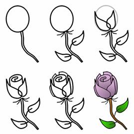 How to Draw Roses with Easy Step by Step Valentine's Day Drawing ...