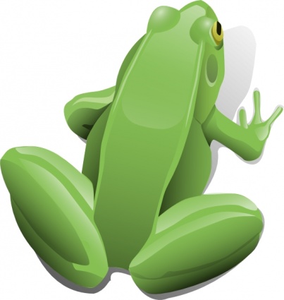 Sitting Frog clip art vector, free vectors