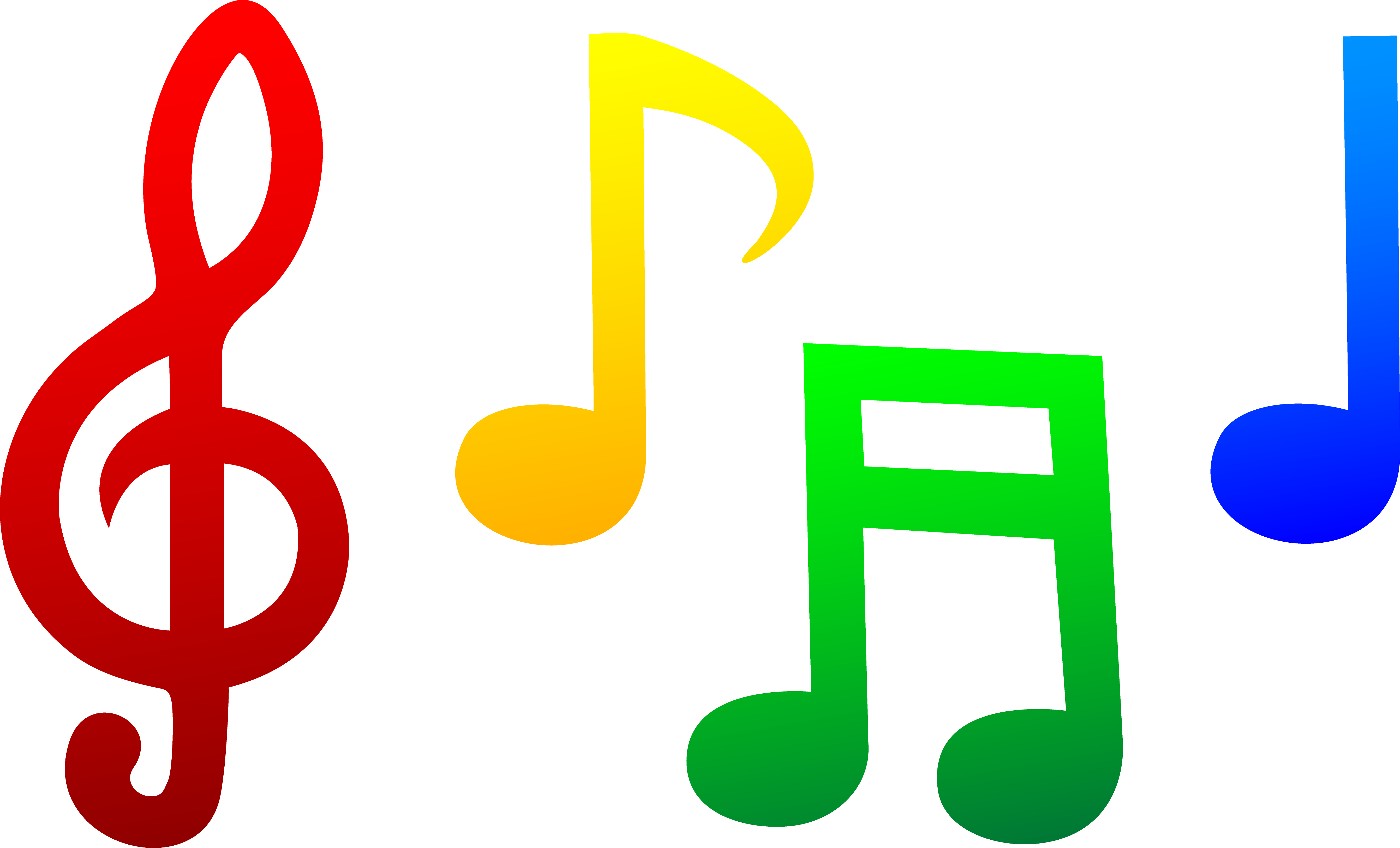 Coloured Single Music Notes Clipart Best