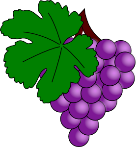 Grape With Vine Leaf clip art - vector clip art online, royalty ...