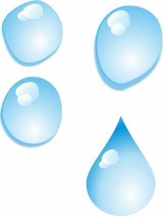 Set Of Water Drops clip art vector, free vectors