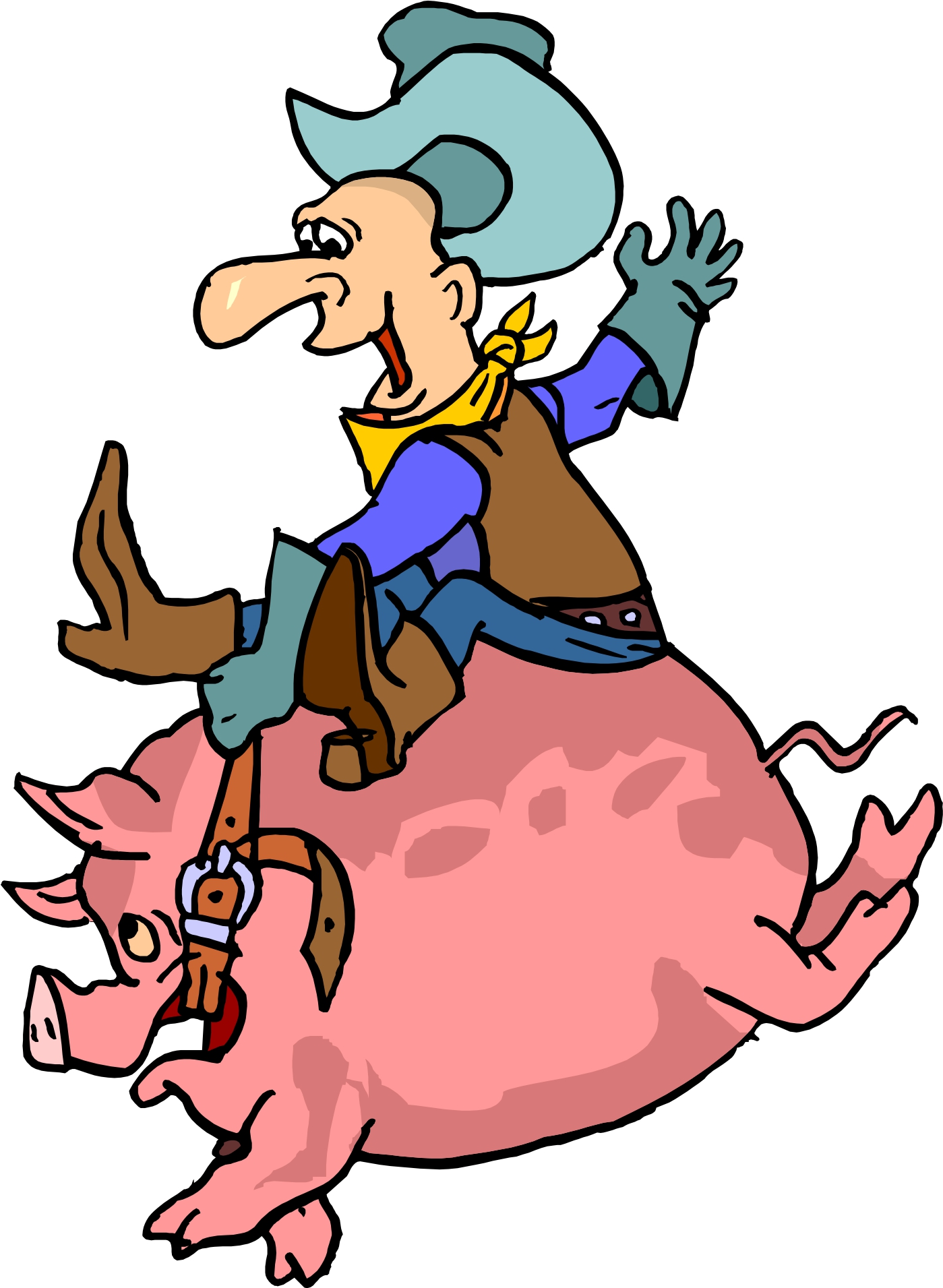 Cartoon Riding Pig - ClipArt Best