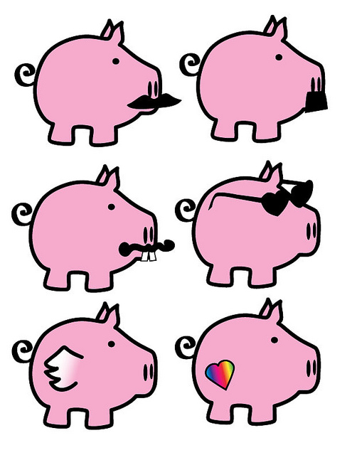 SparkBark » pink pigs