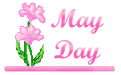 May Day clip art of May poles and flowers plus butterflies and ...