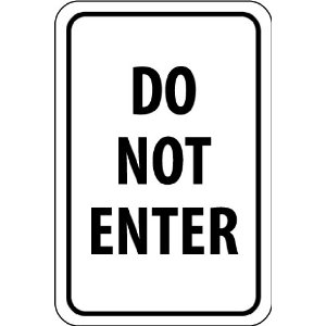 NMC TM11J Traffic Sign, Legend "Do Not Enter", 12" Length x 18 ...
