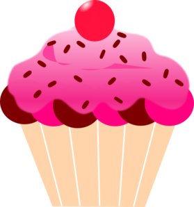 2,565 views Pink Cupcake clip art - vector clip art online, royalty free ...