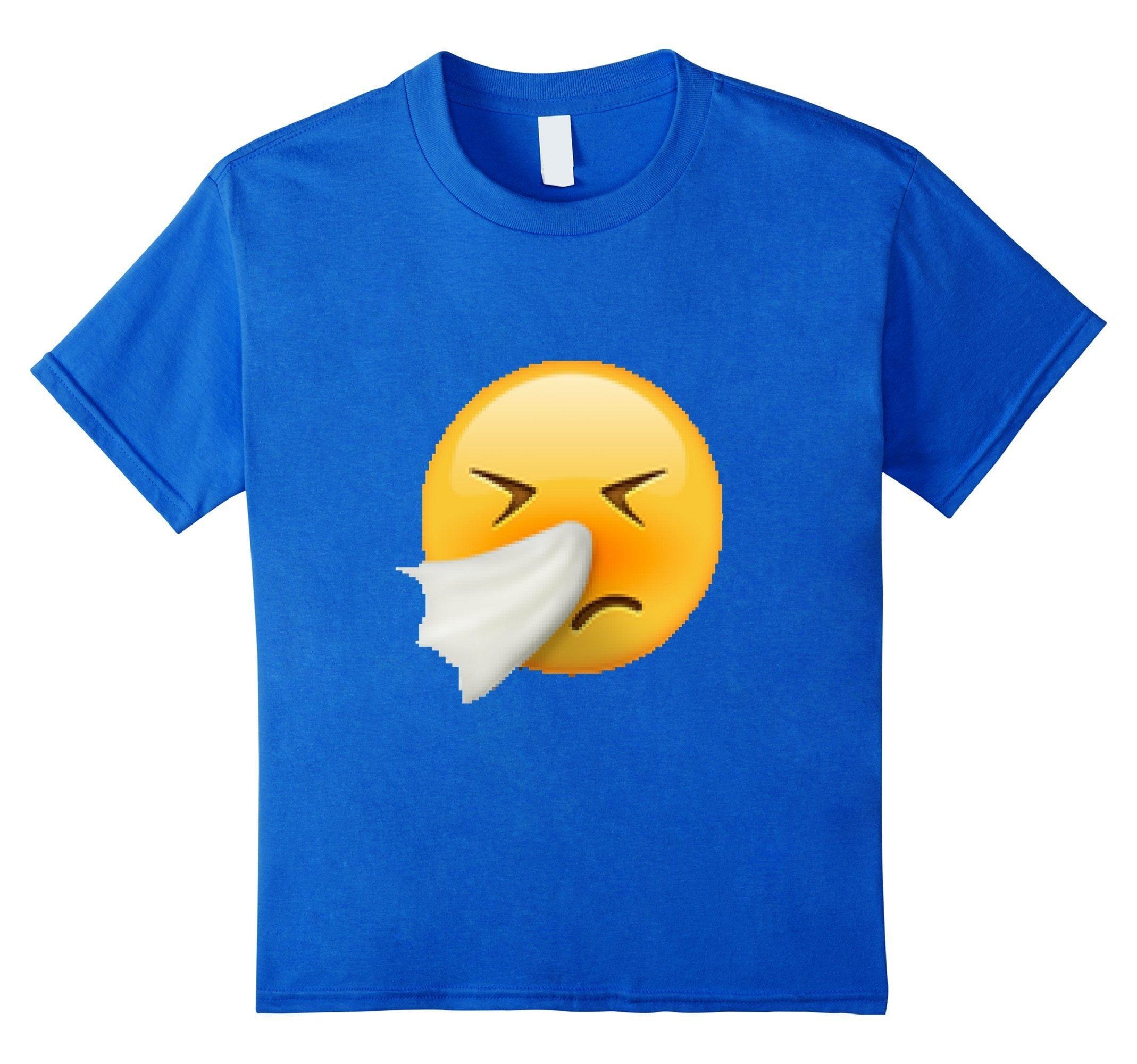 Kids Sneezing in Tissue Napkin Bless You Emoji Emoticon T-Shirt 10 ...