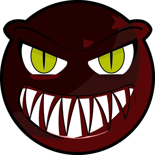 Red Monster Face Clip Art - vector clip art online ...