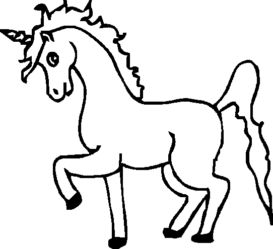 Unicorn clipart outline
