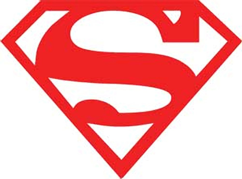 Superman Red Logo Rub-On Sticker
