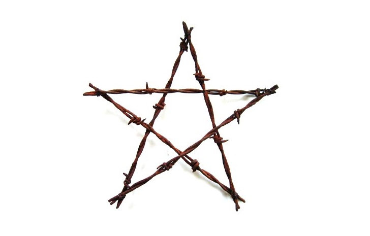 Barbed wire star clipart