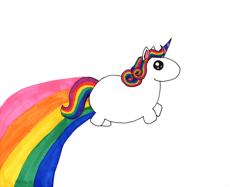 Rainbow Unicorn Cartoon - Free Clipart Images