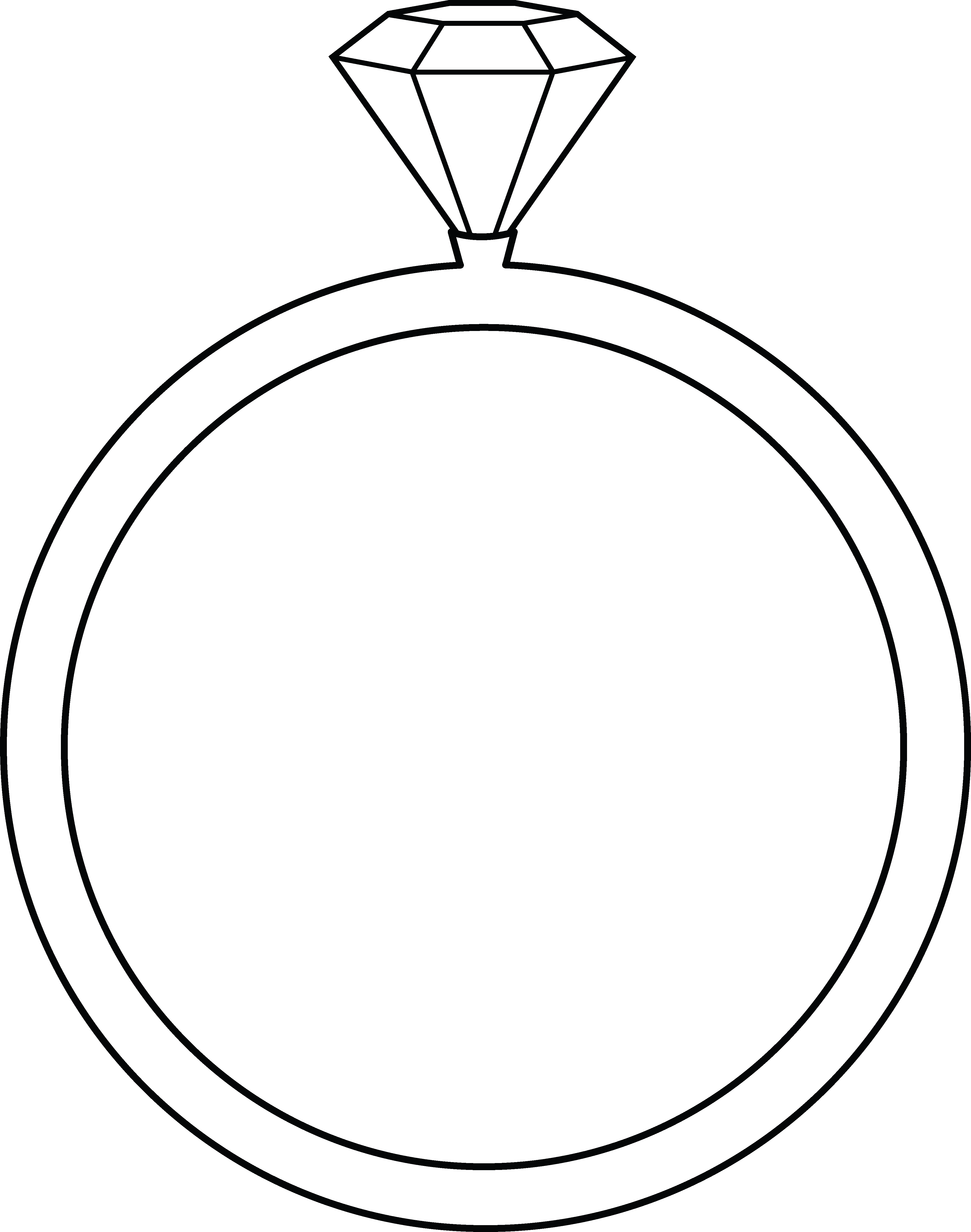 Ring clipart outline vector