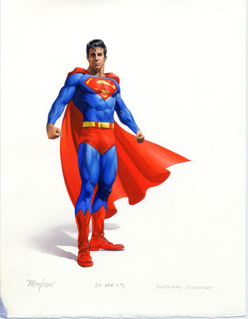 Mike Mayhew Original Superman Standing Test, in Mike Mayhew's ...