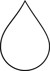 Water droplet clipart black and white