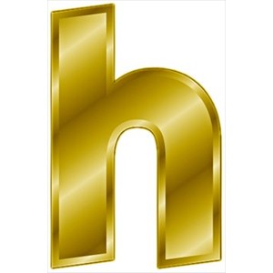 Free gold-letter-h- Clipart - Polyvore