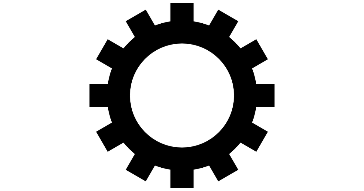 Gear wheel with cogs - Free interface icons