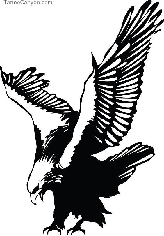 Landing eagle clipart