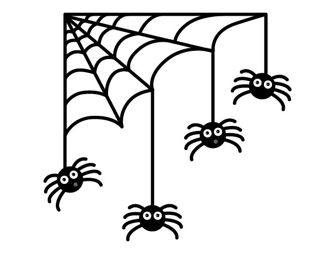 Halloween Spiders and Web Wall Decal, Wall Sticker, and Wall Decor.