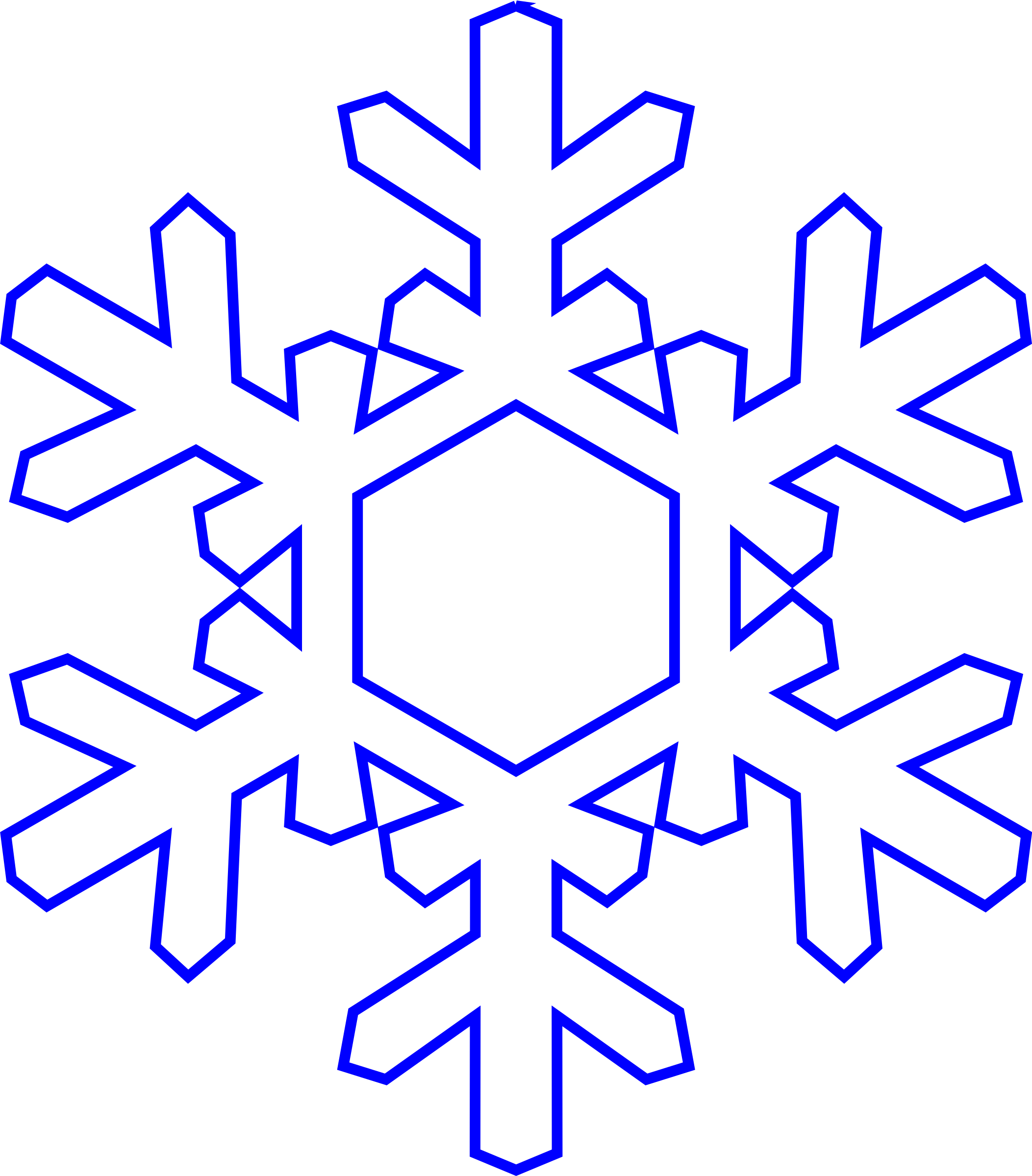 Simple snowflake clipart