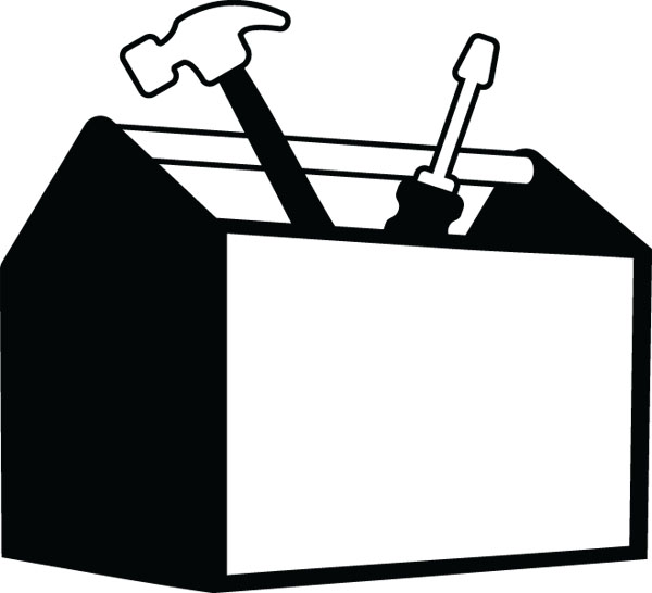 Toolbox tool template for kids clipart image #41647