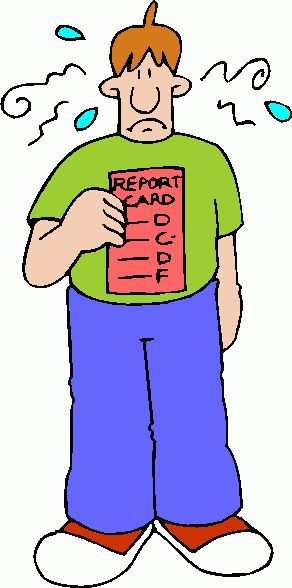 Bad report card clipart