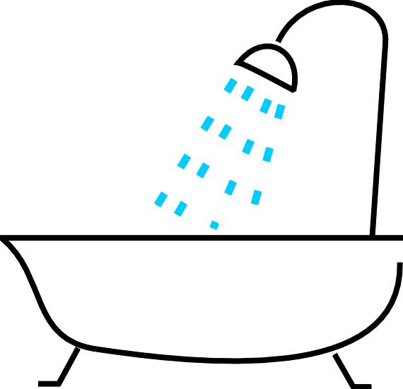 Taking A Shower Cartoon