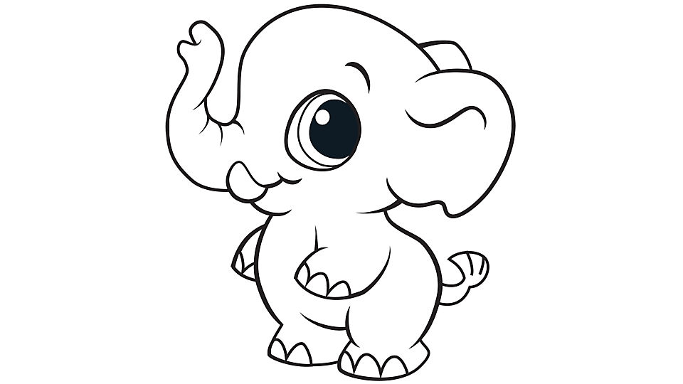 Printable Coloring Pages Of Baby Elephants - Inspiring Site