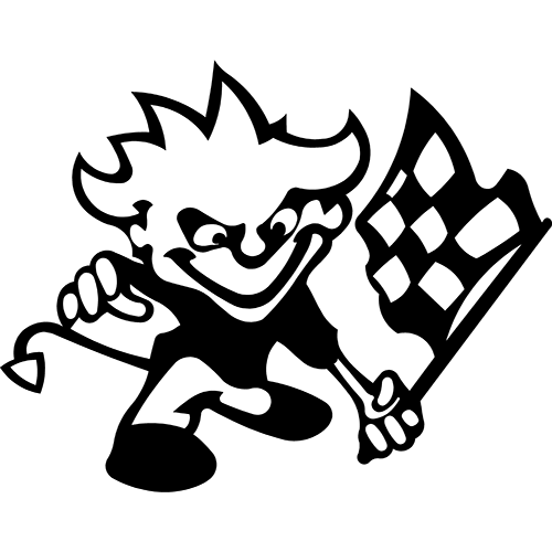 Calvin Checkered Flag Logo Decal Sticker - CALVIN-CHECKERED-FLAG