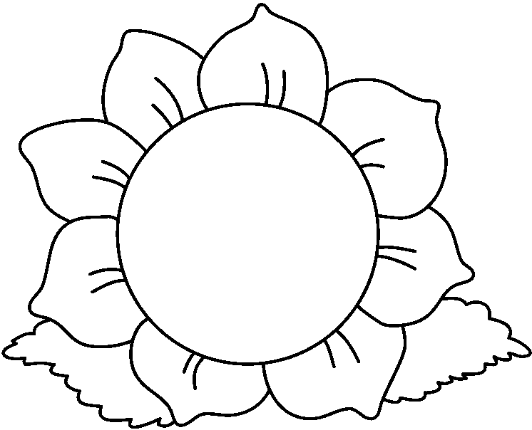 Black and white flower clip art free