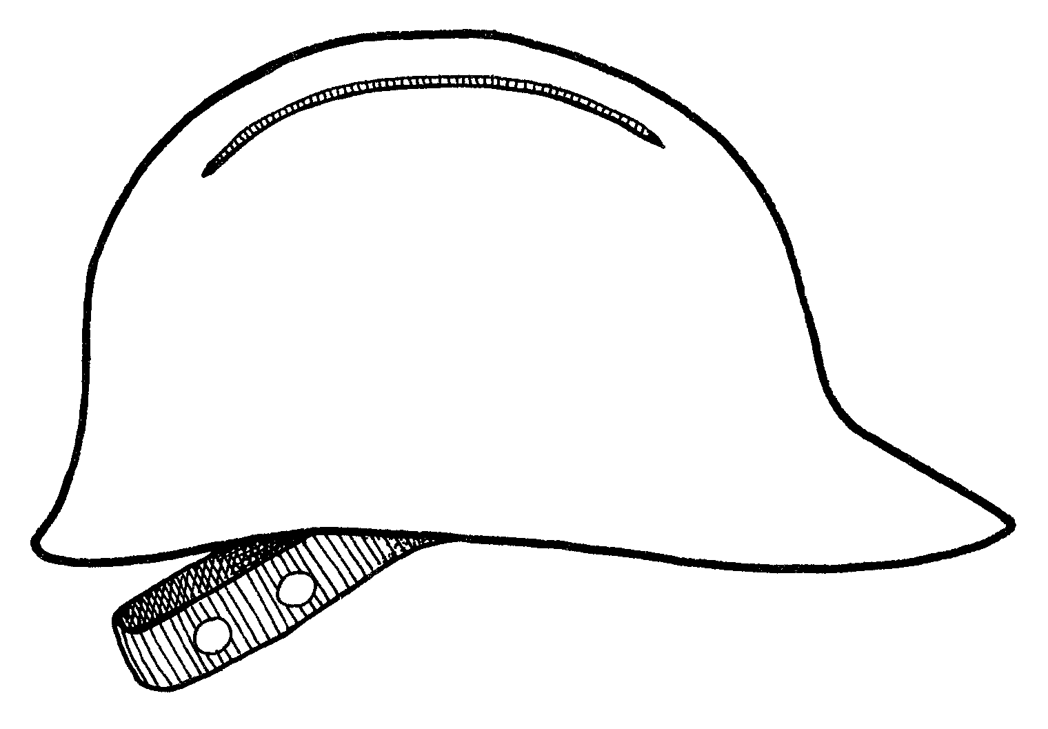 Hard Hat Black And White Clipart