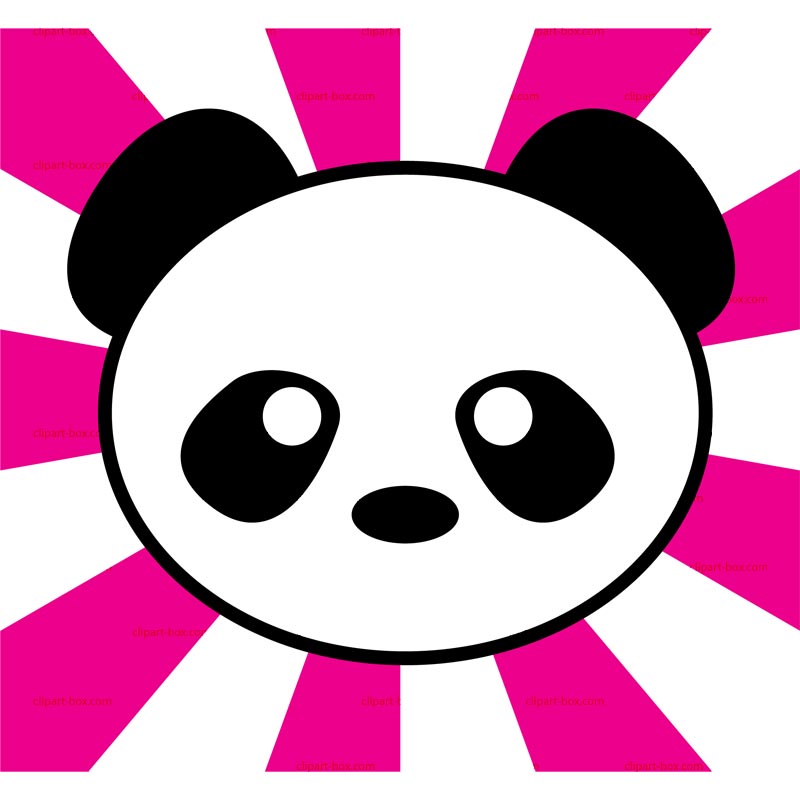 Cute panda head clipart