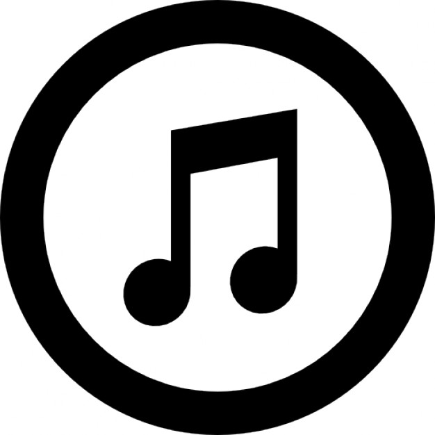 Itunes logo of amusical note inside a circle Icons | Free Download