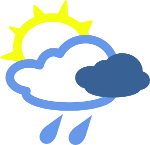 Sun And Rain Weather Symbols Clip Art - vector clip ...