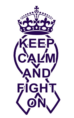 Keep Calm and Fight On Vinyl Decal Featuring the Crown and a ...