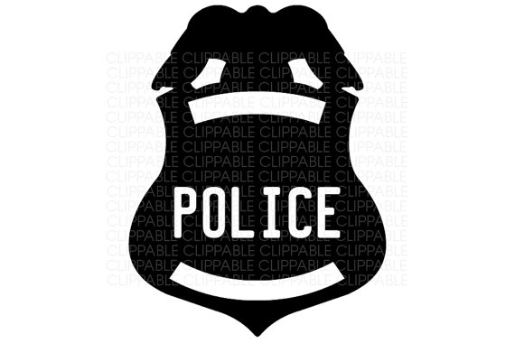 Police Badge Clip Art Digital Graphics Instant by Clippable