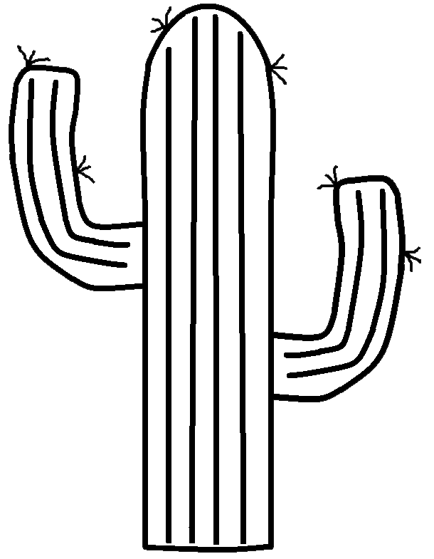 Cactus Clipart Black And White - Tumundografico
