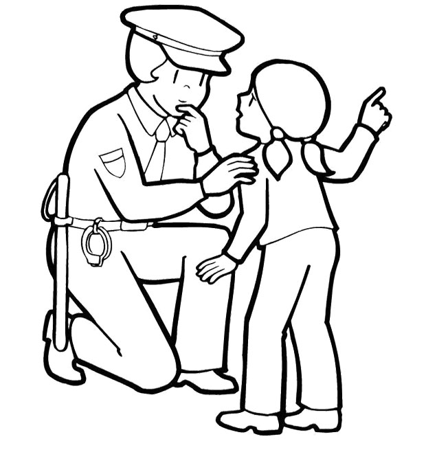 Policeman Coloring Pages Page 1