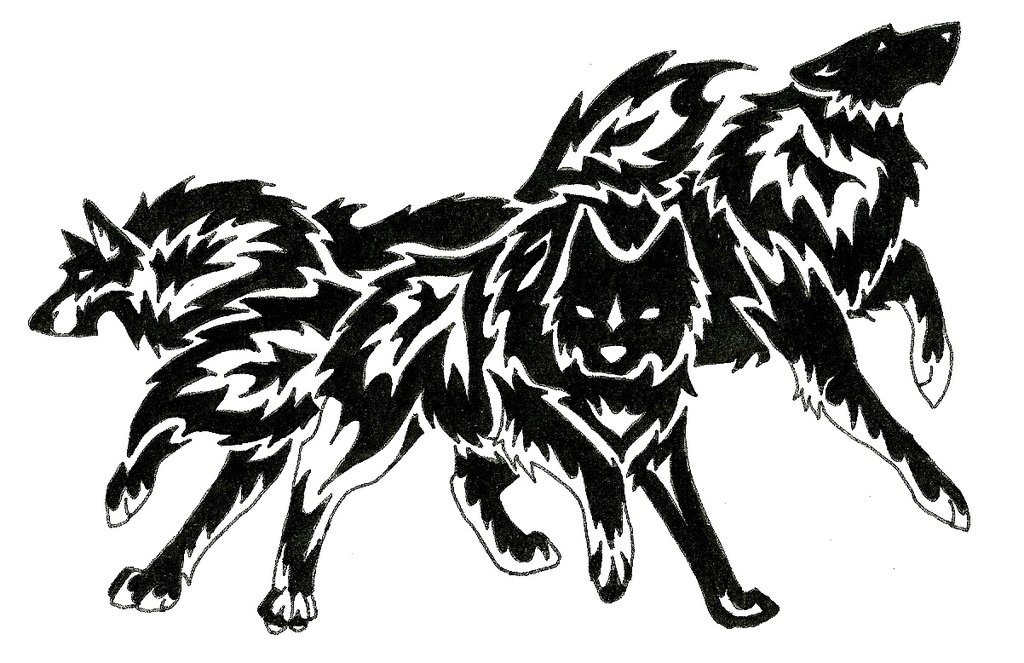 Running Wolf Tattoo | Free Download Clip Art | Free Clip Art | on ...