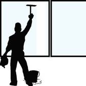 Window cleaning man clipart